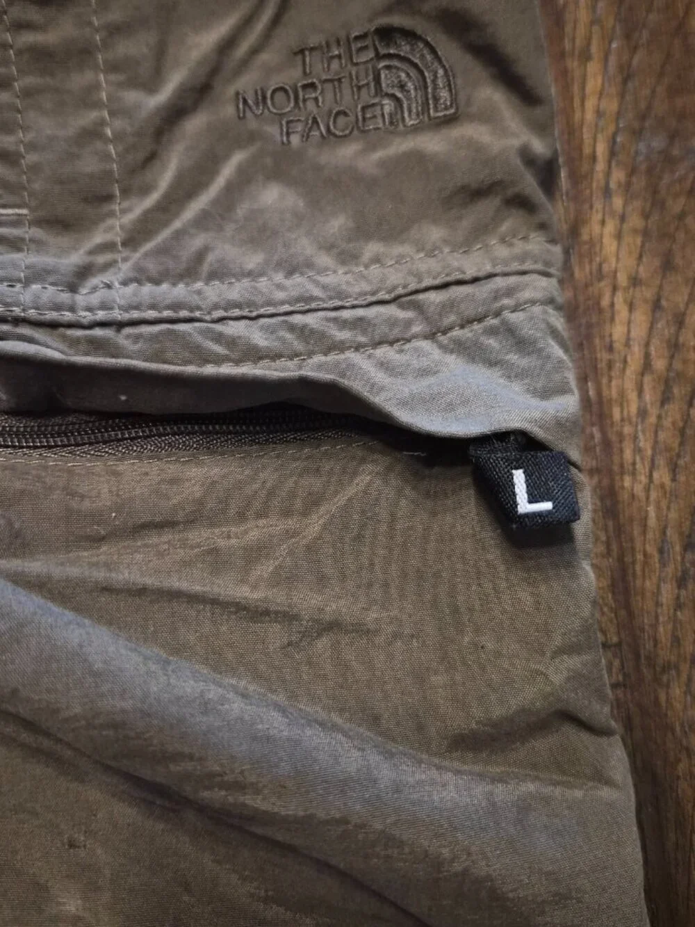 The North Face Cargo Pants Men XL Brown Nylon Convertible Shorts Hiking G085